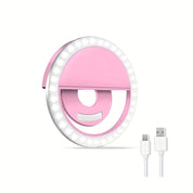 LED -Selfie -Ringlicht mit wiederaufladbarem Akku - Perfektes Kreislicht für Make -up und Fotografie, kompatibel mit Telefonen und Computern 6