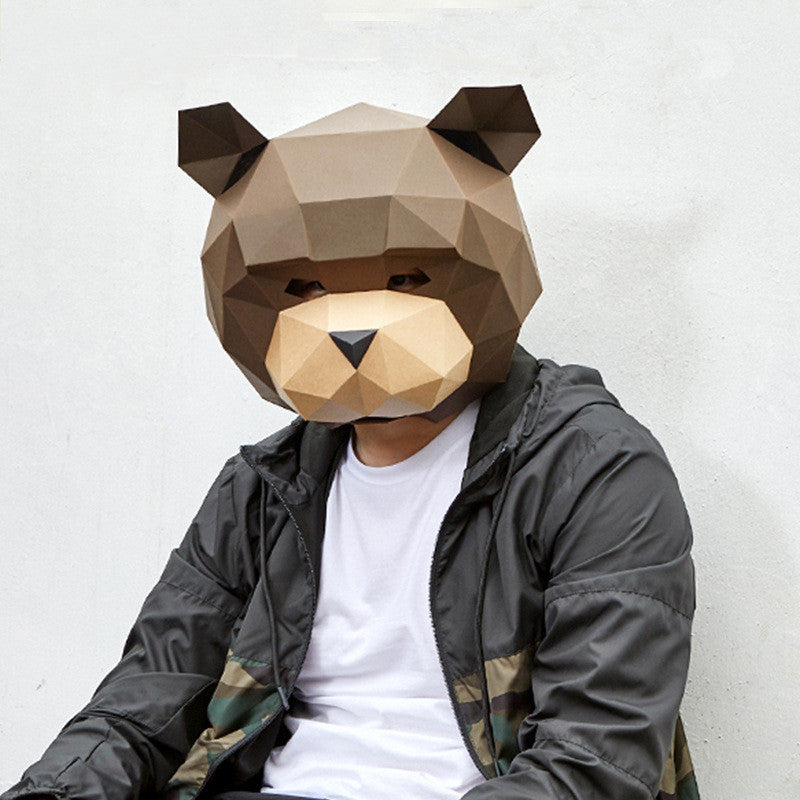 Lächelnder Teddybär Kopfbedeckung Kreatives handgemachtes Spielzeug 0