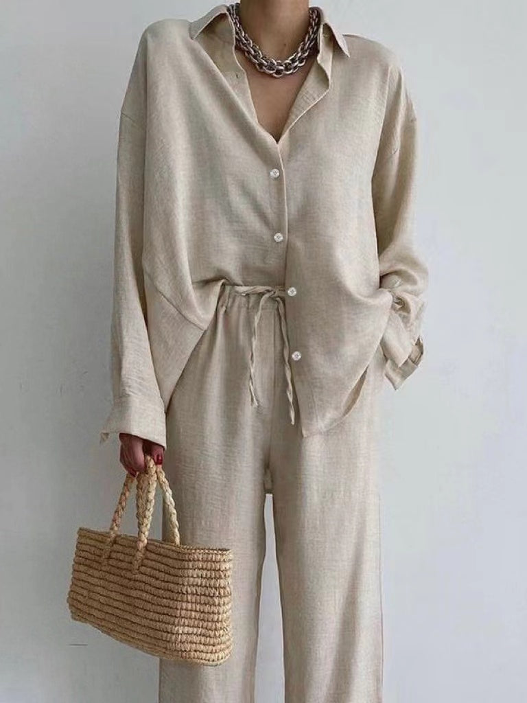 Lisa| Stiligt blus- och byxset