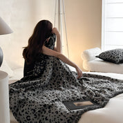 Luxuriöse Fleece-Decke für Zuhause Leopard-Muster Mikrofaser 0