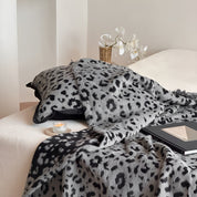 Luxuriöse Fleece-Decke für Zuhause Leopard-Muster Mikrofaser 5
