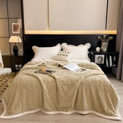 Luxuriöse Sherpa Decke für Damen mit Mandala Design 5