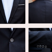 Männer schlanker fit stilvoller Sommeranzug 5