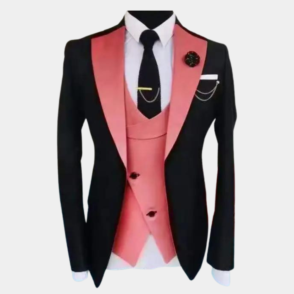 Männer stilvoller dreiteiliger, vielseitiger Fit-formelles Set 7