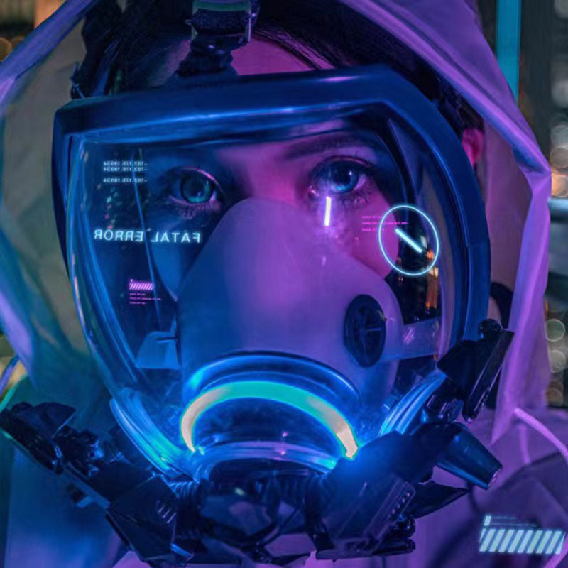 Maske Rollenspiel Leuchtmaschine Science Fiction Mechanischer Windhelm 1