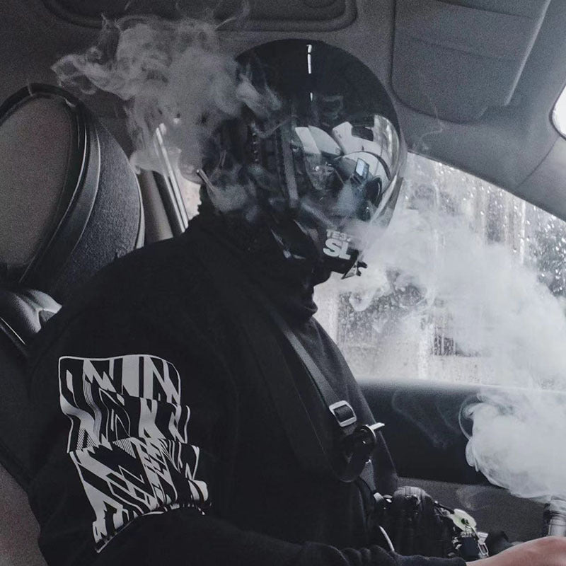 Maske Rollenspiel Leuchtmaschine Science Fiction Mechanischer Windhelm 3