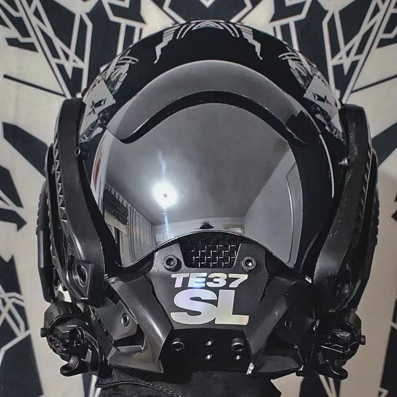 Maske Rollenspiel Leuchtmaschine Science Fiction Mechanischer Windhelm 6