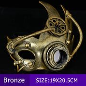 Mechanische Steampunk Retro Halbgesichtsmaske 0