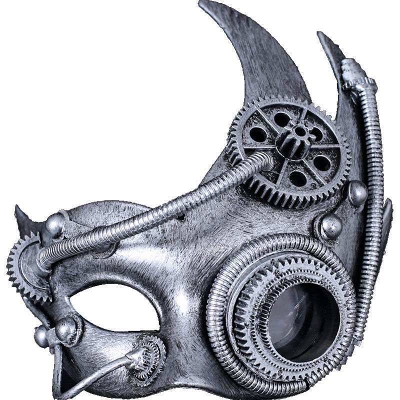 Mechanische Steampunk Retro Halbgesichtsmaske 3