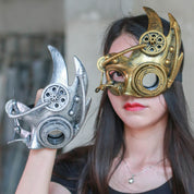 Mechanische Steampunk Retro Halbgesichtsmaske 6