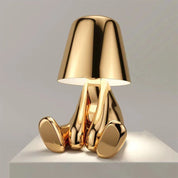 Mistero | Goldene skulpturale Tischlampe 0