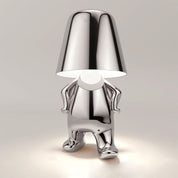 Mistero | Goldene skulpturale Tischlampe 6
