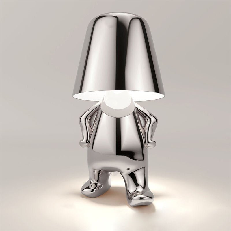 Mistero | Goldene skulpturale Tischlampe 6