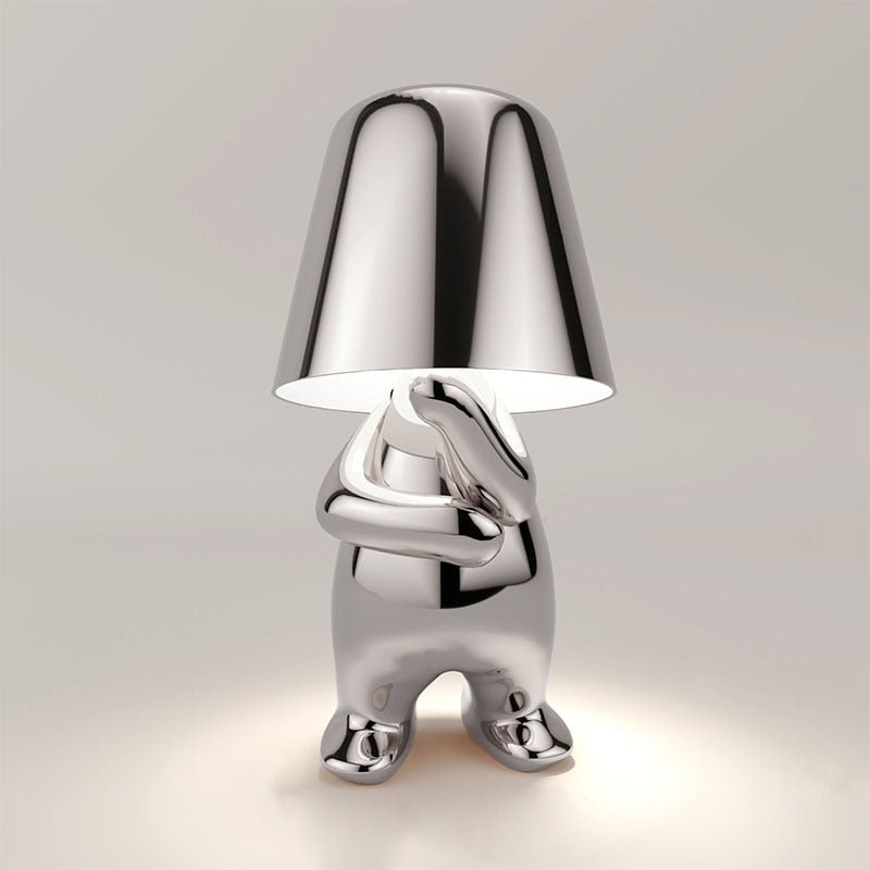 Mistero | Goldene skulpturale Tischlampe 7