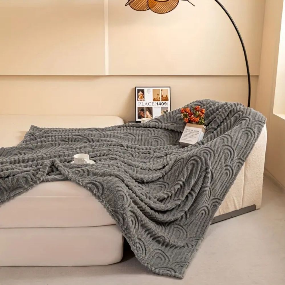 Moderne Plüschdecke für Zuhause aus Mikrofaser 6
