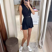 MINA | Kort ärmlös jumpsuit