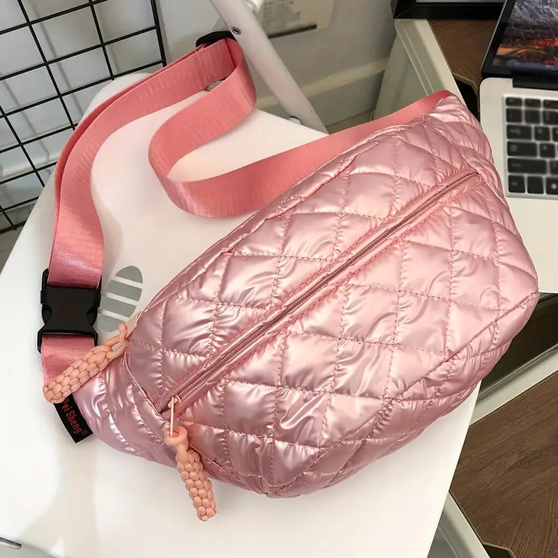 Ethan | Avslappnad quiltad crossbody-bröst- och höftväska
