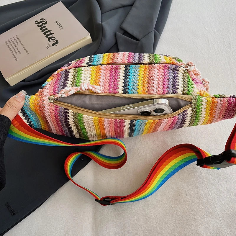 Lena | Avslappnad stickad höftväska crossbody
