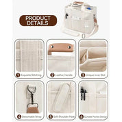 Max | Canvas Crossbody Messenger Resväska med Multi-fickor