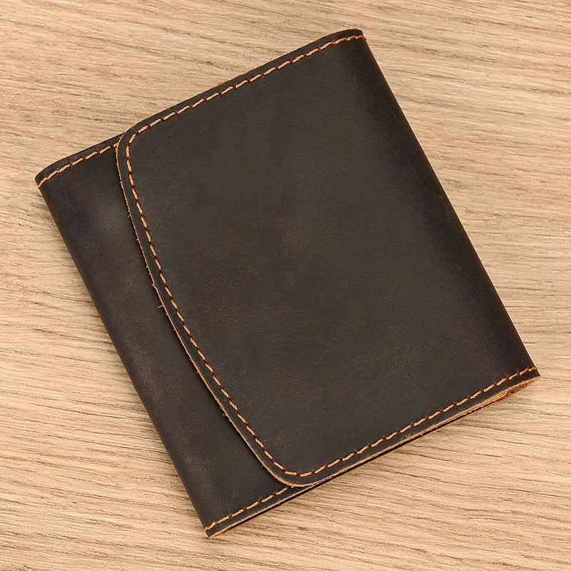 Lucas | Vintage Bifold Reisetasche aus Rindsleder mit Druckknopf