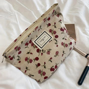 Jaycee | Elegante Rosen-Schminktasche mit großem Fassungsvermögen