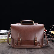 Liam | Retro PU Läder Portfölj Crossbody Messenger Väska