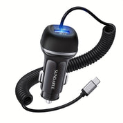 Schnelles USB-C-CAR-Ladegerät mit 51-W-Strom, 3 Ports und QC 3.0-Technologie für mehrere Geräteladungen 1
