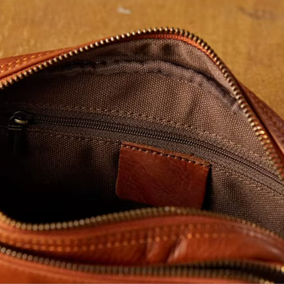 Milo | Retro äkta läder axelväska