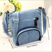 Lena | Mini Denim Axelremsväska