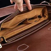 Liam | Retro PU Läder Portfölj Crossbody Messenger Väska