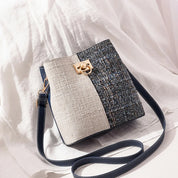 Maya | Liten färgblock crossbody sling bucket-väska