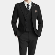 Slim-Fit-Premium-Baumwollanzug von Männern 3