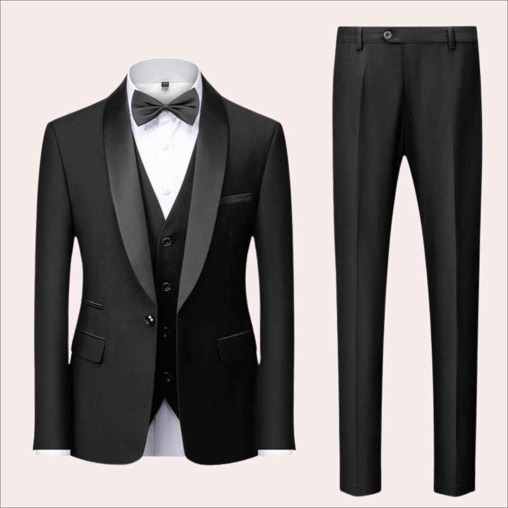 Stilvoller schlanker Fit Hochzeitsanzug 2-teiliges Set für Männer 2
