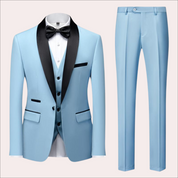 Stilvoller schlanker Fit Hochzeitsanzug 2-teiliges Set für Männer 9