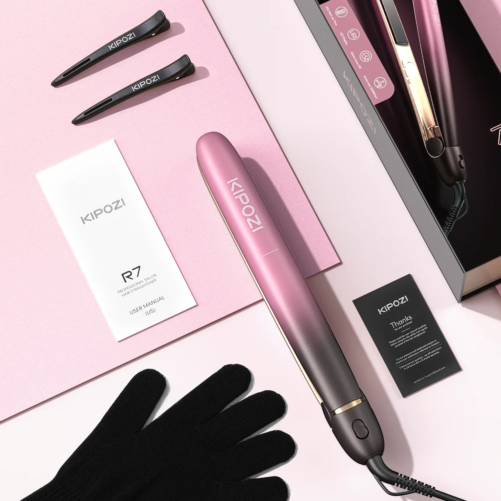 Stylelux - roségoldes Haarglätter & Locken 4