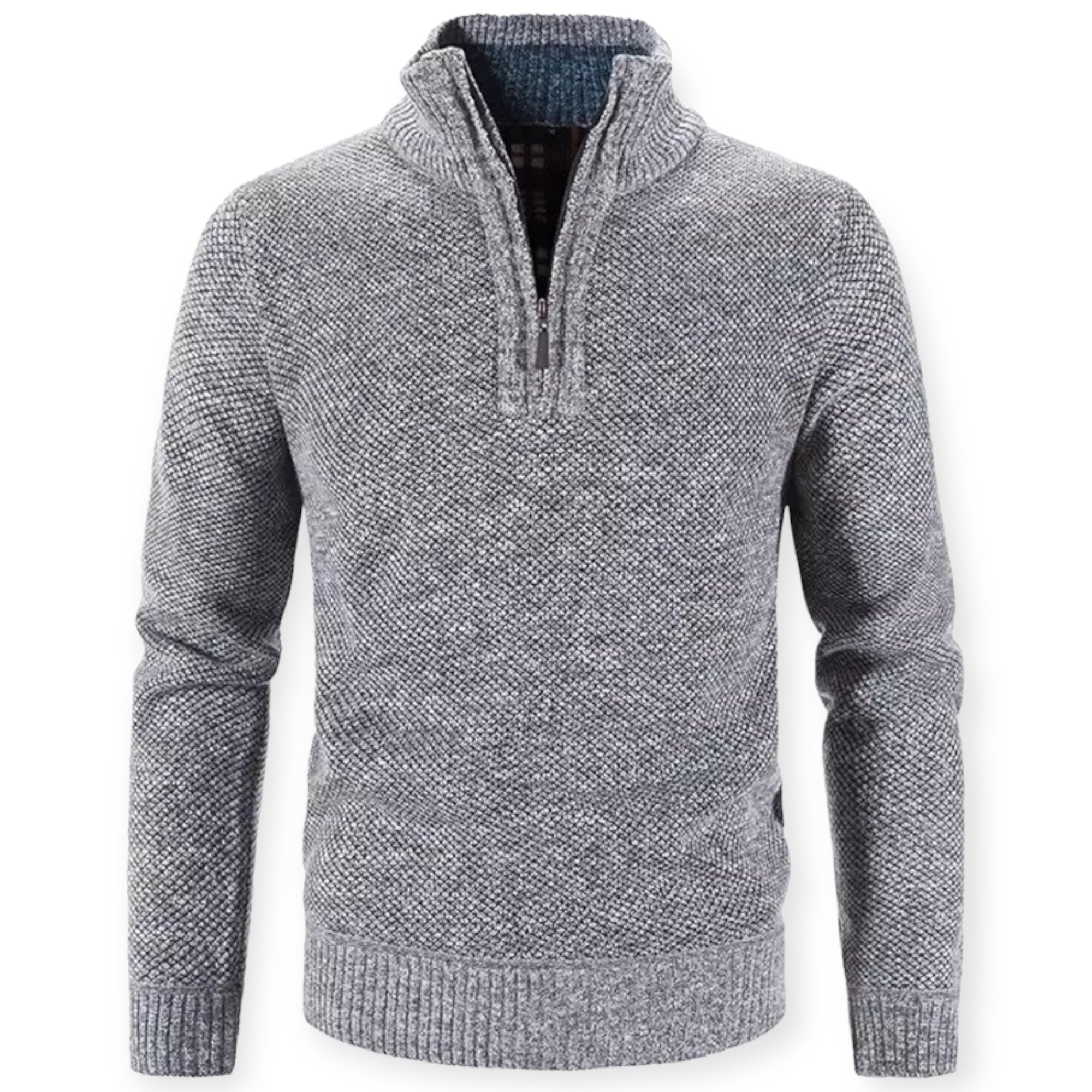 Stylischer Herrenpullover mit halbem Reißverschluss - SummitCraft 0