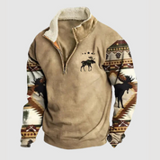 Vintage Fleece Winterpullover mit Reißverschluss für Herren - Felix 0