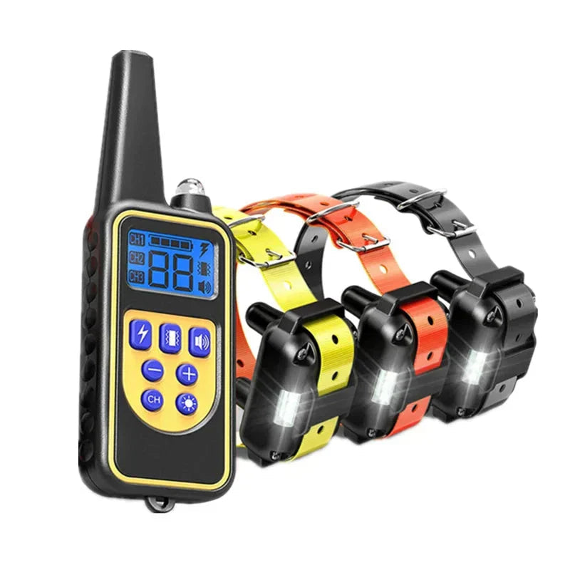 Wasserdichte elektrische Hundehalsband mit Fernbedienung - wiederaufladbar, einstellbar für alle Größen, humane Trainingsoptionen 2