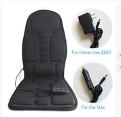 Massagestolskudde med 5 massagepunkter och uppvärmd nackkudde för bil och hem