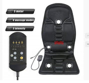 Massagestolskudde med 5 massagepunkter och uppvärmd nackkudde för bil och hem