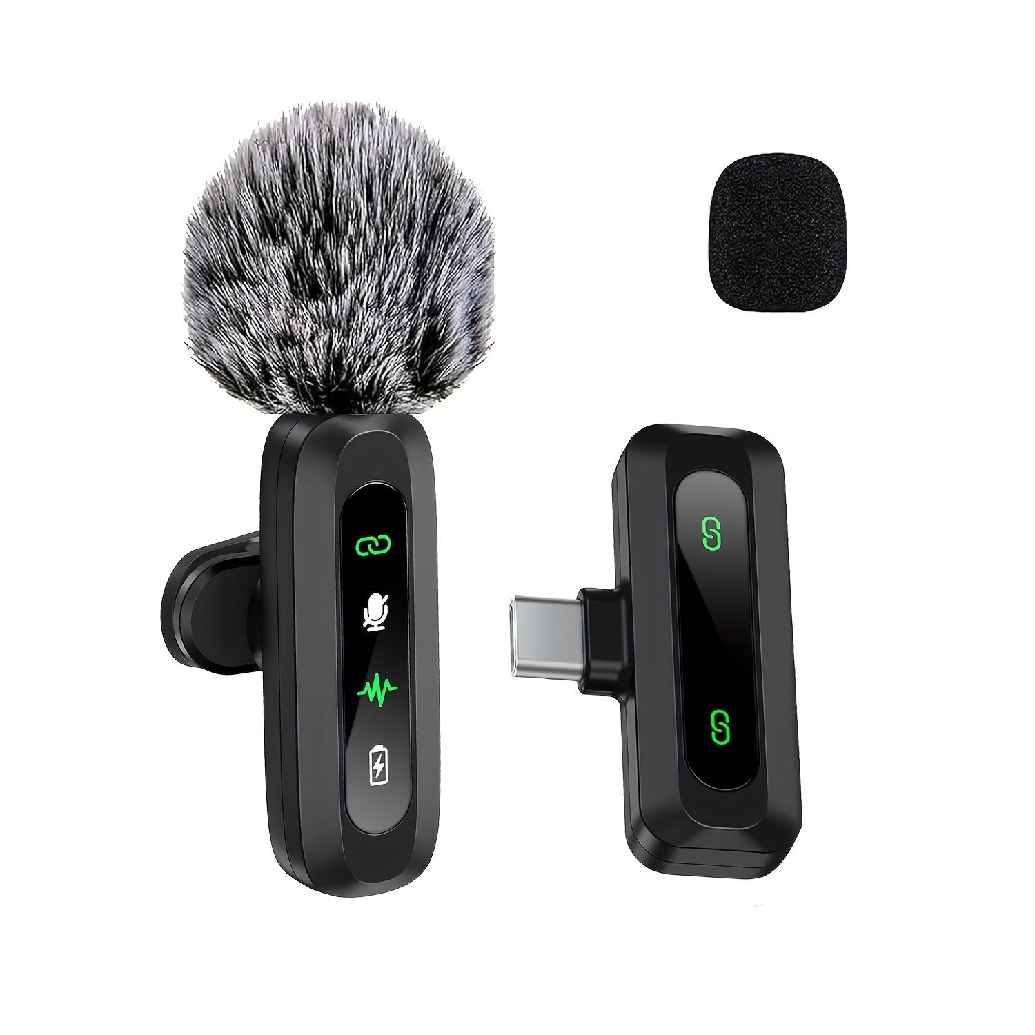 Wireless Lavalier-Mikrofon mit USB-C-Konnektivität für Smartphones und Tablets-Kompaktes Design, ideal für Podcasts und Vlogs 0