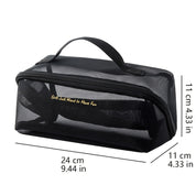 Mila | Rymlig rese-toalettväska i nätmaterial