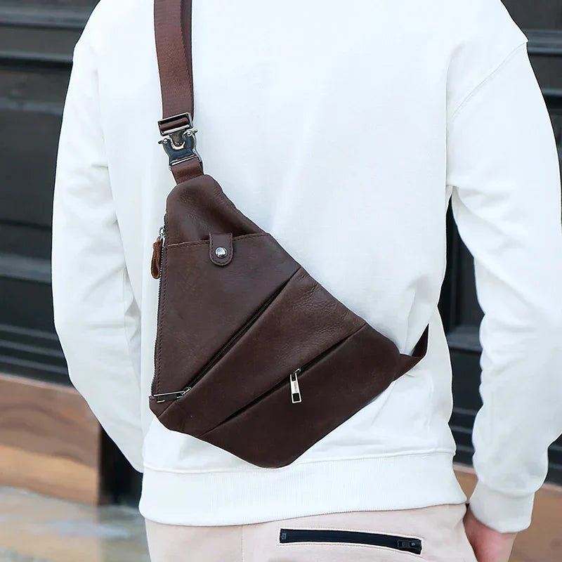 Jaxon | Urban geometrisk läder crossbody-väska