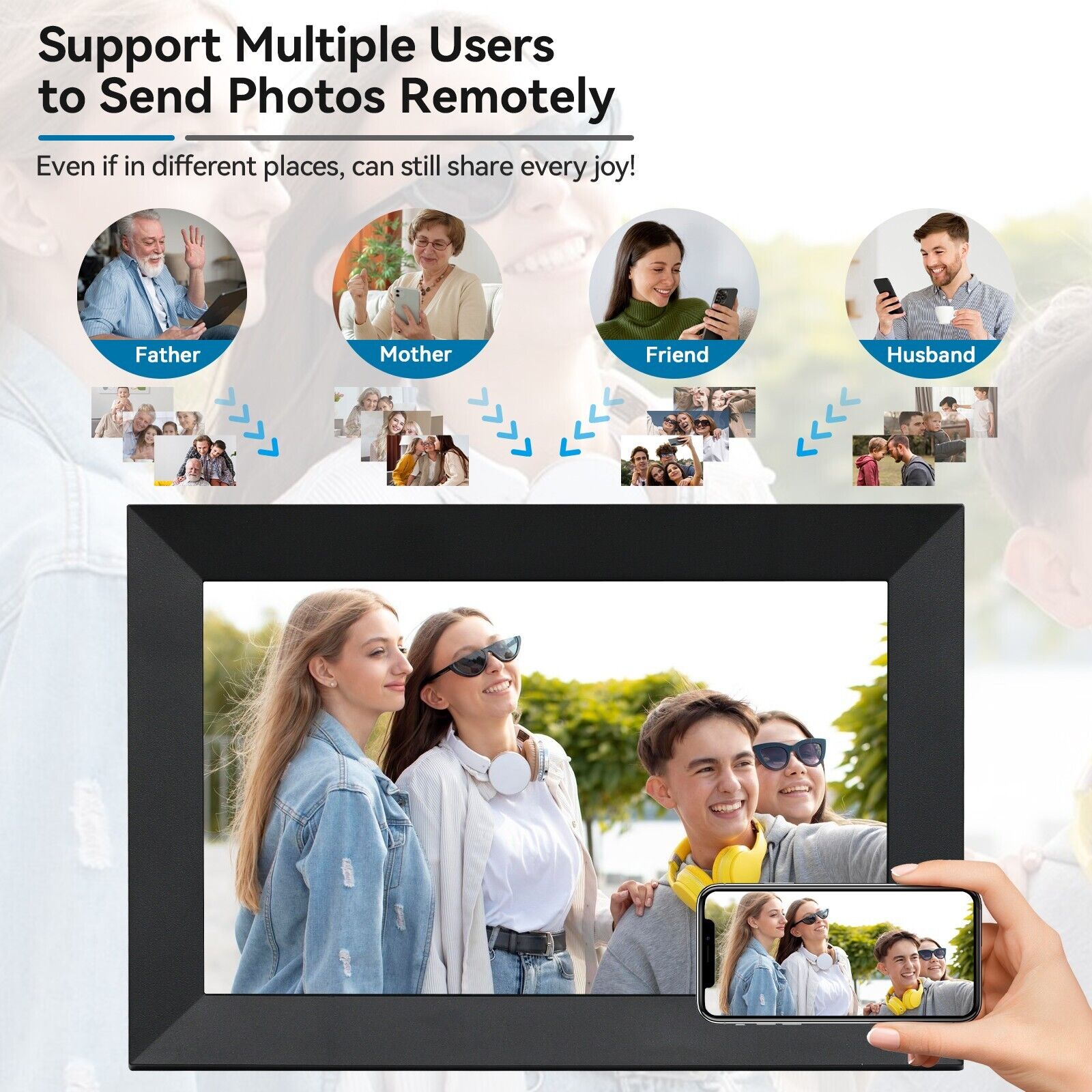 10.1-Zoll-WiFi-Digital-Fotorahmen mit 1080p HD-Touchscreen 5