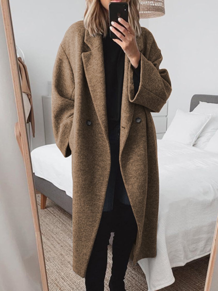 Cely | Bekväm oversize kappa med dubbelknappar