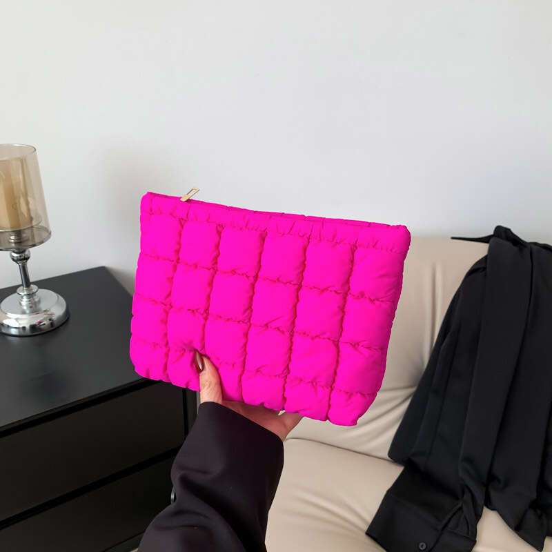 Sophie | Gequiltete Kosmetik-Make-up-Clutch mit Reißverschluss