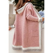 Niana | Mysig lång färgblockstrickjacka