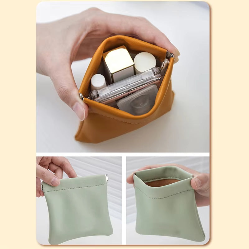 August | Wasserdichtes Lammleder Taschen-Make-up Kosmetiktasche
