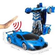 2-in-1 RC-Transformationsroboterauto – Ferngesteuertes Fahrzeug mit LED-Leuchten, Musik und Ein-Knopf-Transformation 1