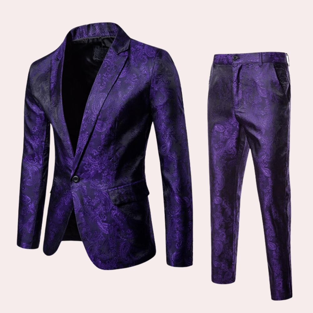 2-teiliger Männeranzug mit Blazer & Hosen für formelle Veranstaltungen 4